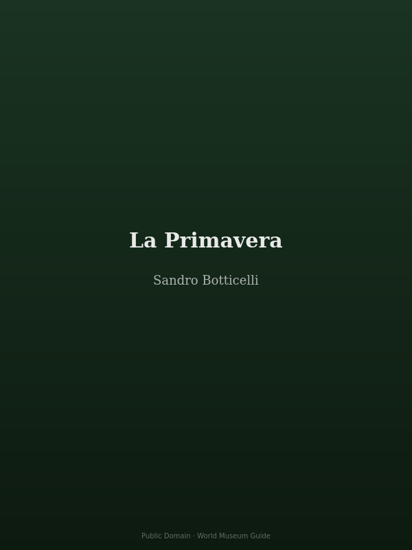 Primavera by Sandro Botticelli — allegorical scene of mythological figures in a spring garden