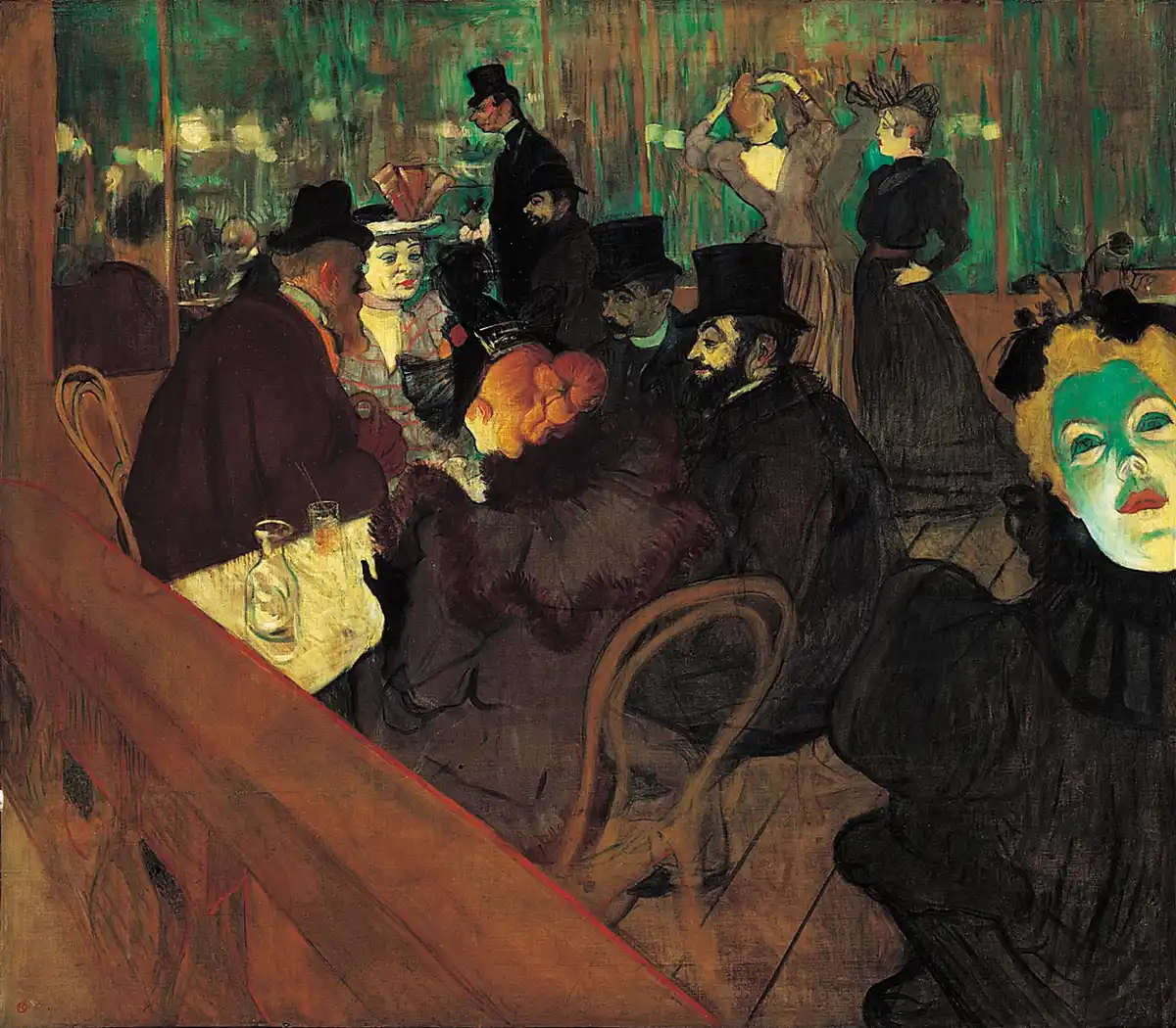 At the Moulin Rouge by Henri de Toulouse-Lautrec