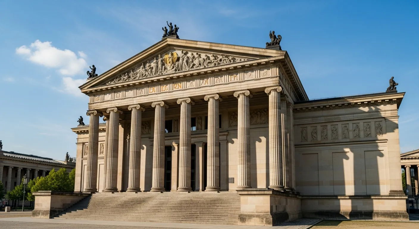 Exterior of the Pergamon Museum on Museum Island in Berlin